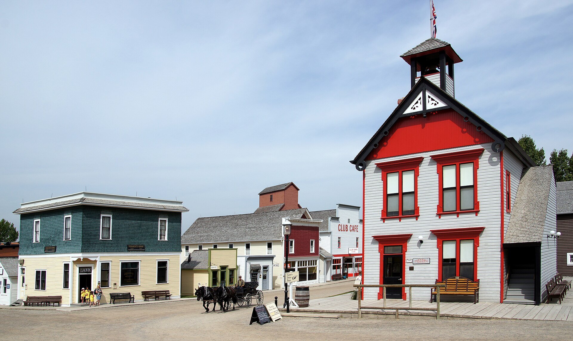 Historic buildings at Heritage Park Historical Village in Calgary, Alberta