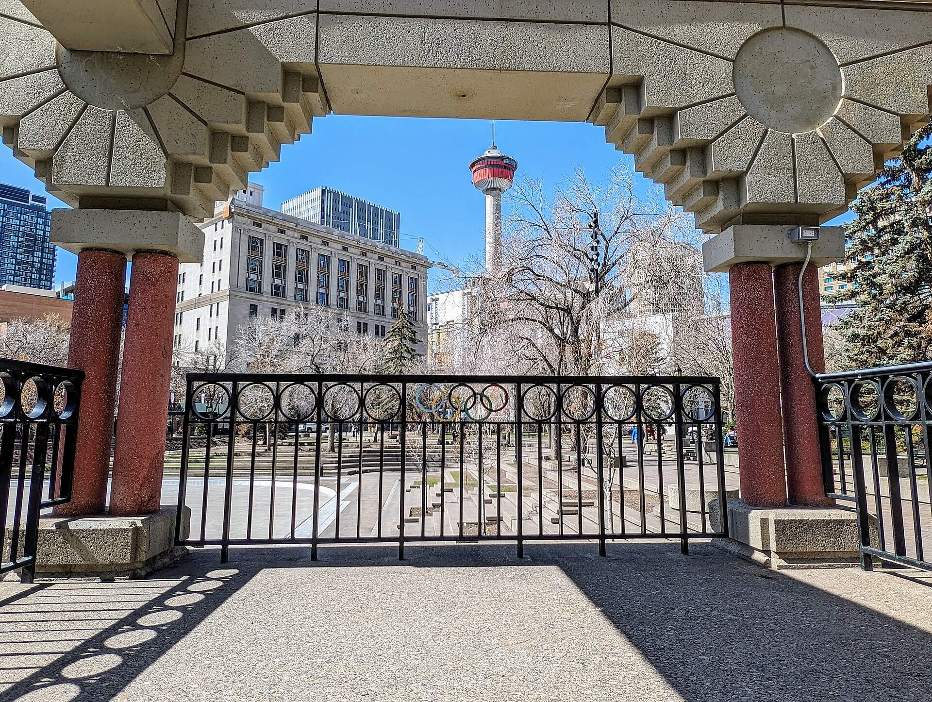 Olympic Plaza in downtown Calgary, Alberta, built for the 1988 Winter Olympics